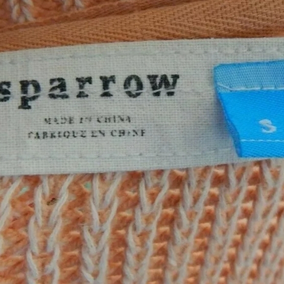 Sparrow Anthropologie Peach Boyfriend Crewneck Sweater - Picture 2 of 3